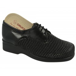 Zapatos Mujer Ancho Especial Calzado Ancho para Pies Especiales Calzado  elástico de Velcro sin presión, para pies sensibles Anchas Hechas EN  ESPAÑA,Black Grey,39 EU : : Moda