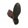 Bota de Callghan estilo montr combinada en piel y ante con tacón de suela y piso de goma