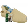 Zapatilla sandalia del Doctor Cutillas de lona elástica con tira de velcro y planta de descanso extraíble.