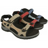 Sandalia de G Comfort deportiva con triple ajuste de velcro y planta de descanso extraible en piel nobuck