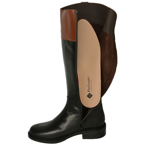 Bota alta de PieSanto estilo montar en piel de tonos combinados