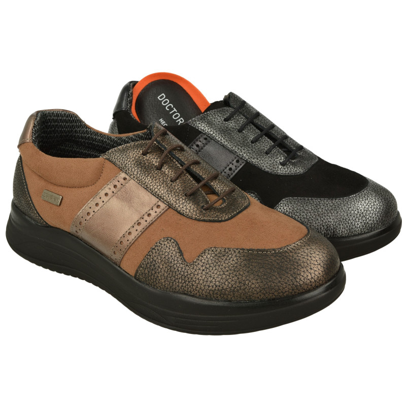 Botines Invierno Comodos Botines De Piel Para Mujer Doctor Cutillas - Negros, Con Cremallera Y Elástico Lateral, Suela De Goma 4 Cm Botines Doctor Cutillas Negro