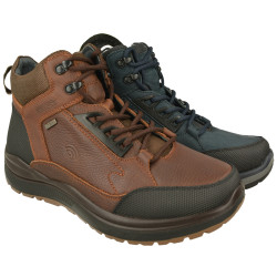 Bota con cordones de G Comfort con cremallera lateral y membrana impermeable, planta anatómica extraible y piso cuña trekking